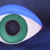 Tall Black and Blue, Eye, Trees Detail