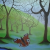 Trees and Butterflies Detail